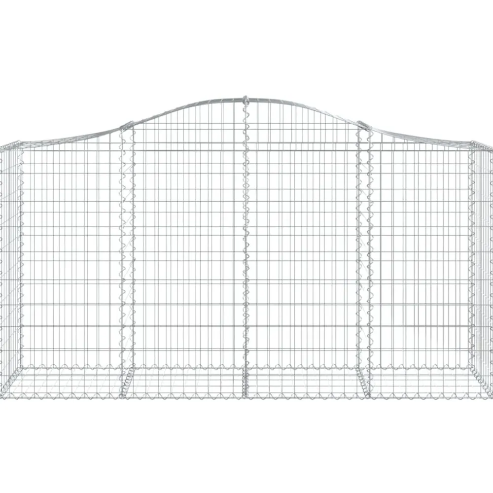 Clearance FinePRICE Kaareva kivikori 200x50x40/60 cm galvanoitua rautaa
