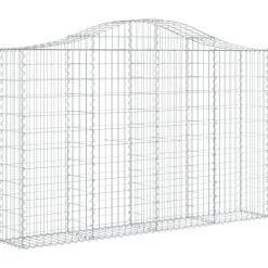 Clearance FinePRICE Kaareva kivikori 200x50x40/60 cm galvanoitua rautaa