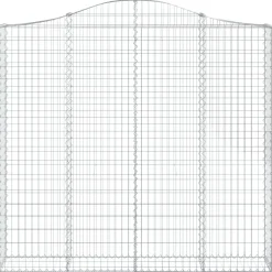 Clearance FinePRICE Kaareva kivikori 200x50x40/60 cm galvanoitua rautaa