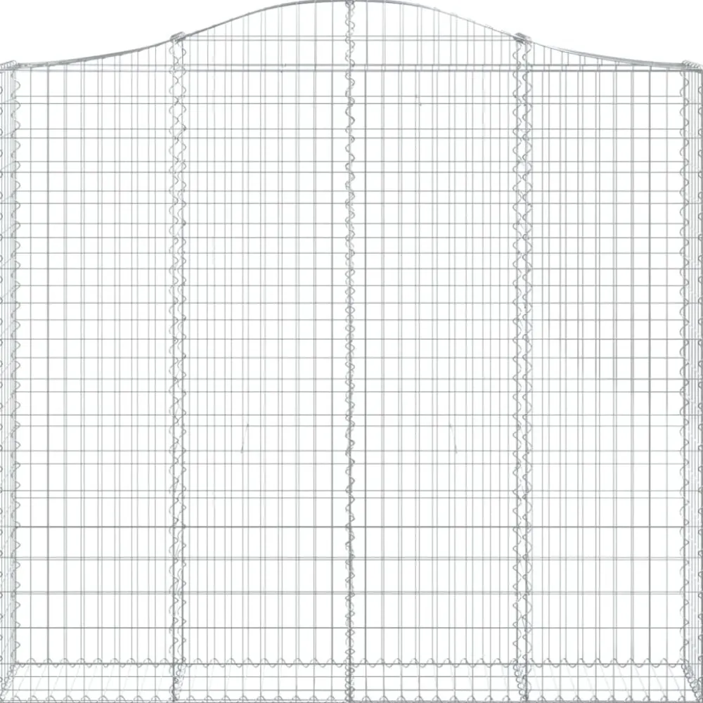 Clearance FinePRICE Kaareva kivikori 200x50x40/60 cm galvanoitua rautaa