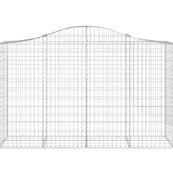 Clearance FinePRICE Kaareva kivikori 200x50x40/60 cm galvanoitua rautaa