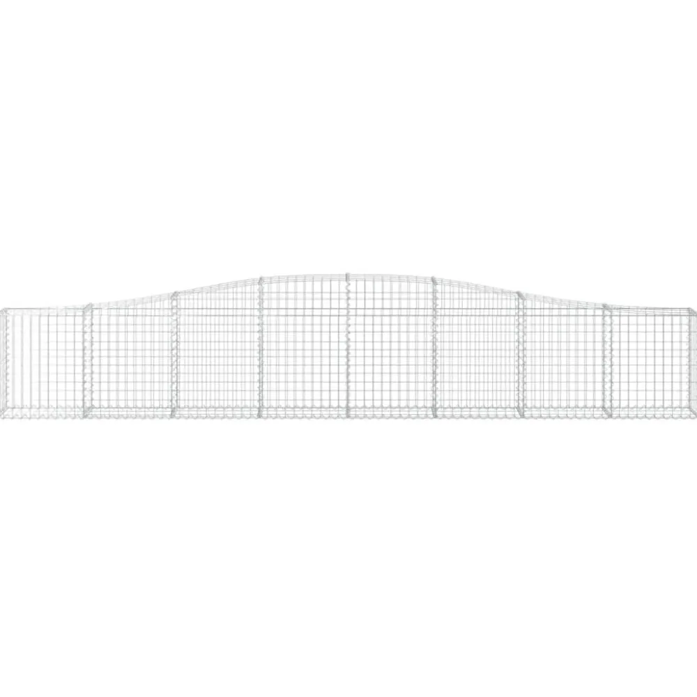 Clearance FinePRICE Kaareva kivikori 200x50x40/60 cm galvanoitua rautaa
