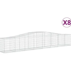 Clearance FinePRICE Kaareva kivikori 200x50x40/60 cm galvanoitua rautaa