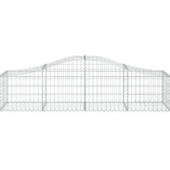 Clearance FinePRICE Kaareva kivikori 200x50x40/60 cm galvanoitua rautaa