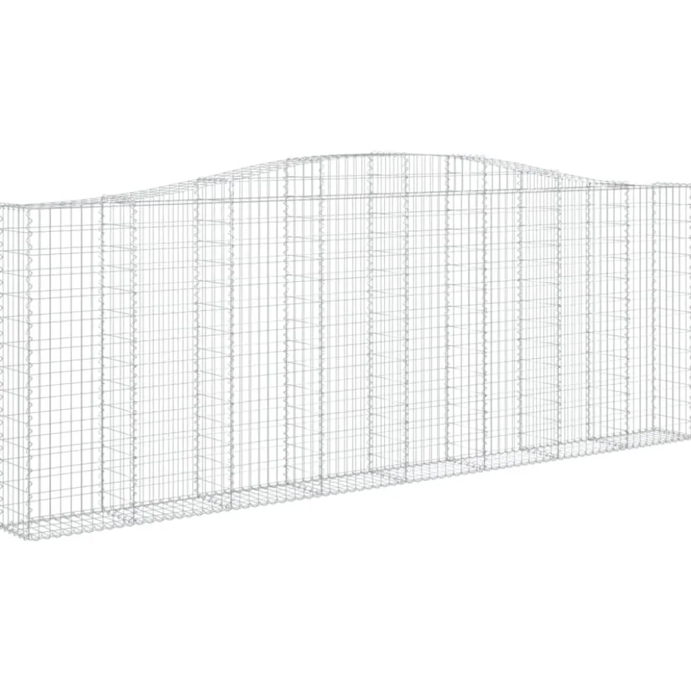 Clearance FinePRICE Kaareva kivikori 200x50x40/60 cm galvanoitua rautaa