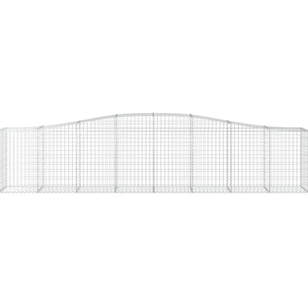 Clearance FinePRICE Kaareva kivikori 200x50x40/60 cm galvanoitua rautaa