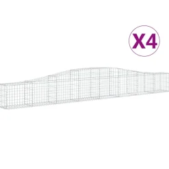 Clearance FinePRICE Kaareva kivikori 200x50x40/60 cm galvanoitua rautaa