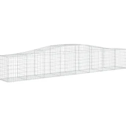 Clearance FinePRICE Kaareva kivikori 200x50x40/60 cm galvanoitua rautaa