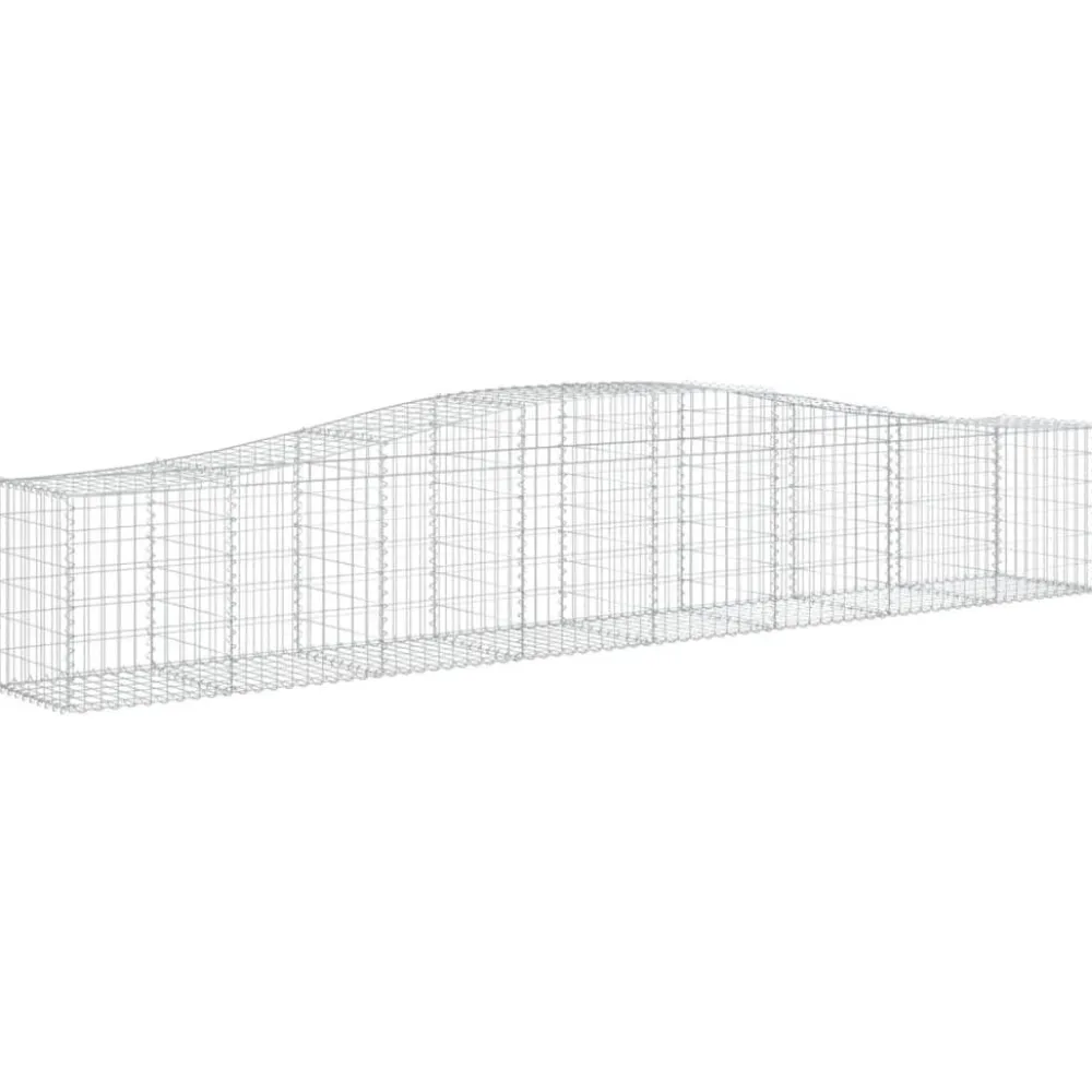 Clearance FinePRICE Kaareva kivikori 200x50x40/60 cm galvanoitua rautaa