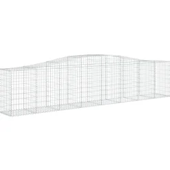 Clearance FinePRICE Kaareva kivikori 200x50x40/60 cm galvanoitua rautaa