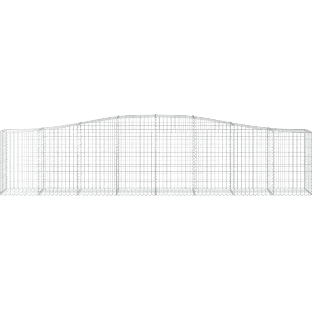 Clearance FinePRICE Kaareva kivikori 200x50x40/60 cm galvanoitua rautaa