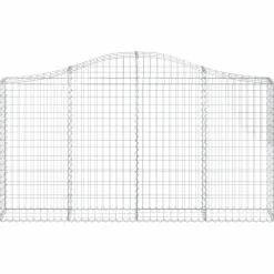 Clearance FinePRICE Kaareva kivikori 200x50x40/60 cm galvanoitua rautaa