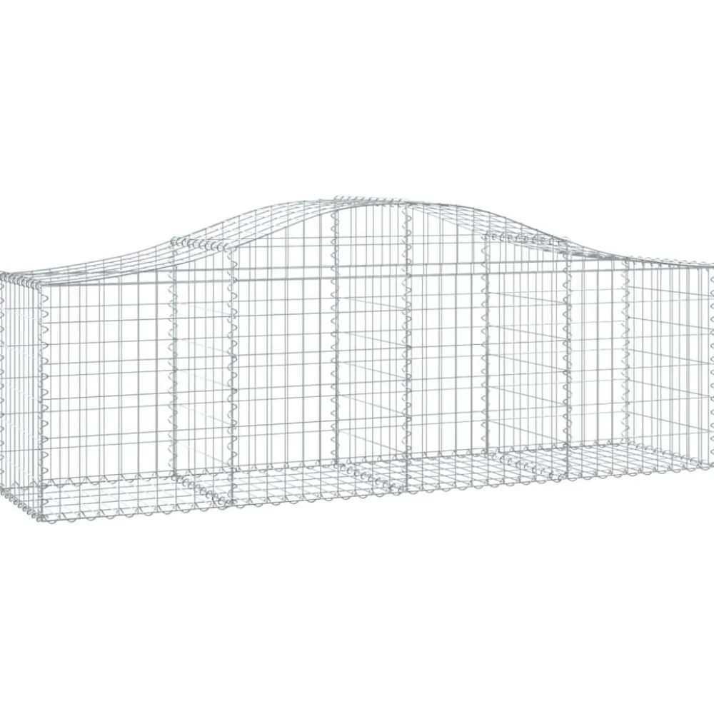 Clearance FinePRICE Kaareva kivikori 200x50x40/60 cm galvanoitua rautaa