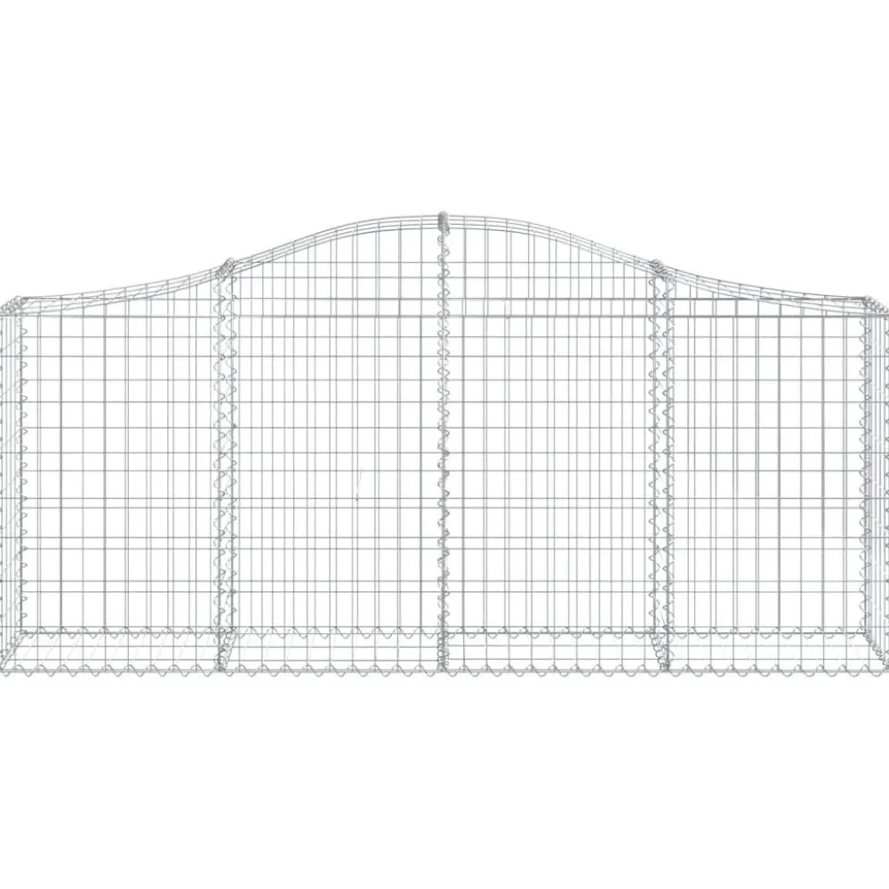 Clearance FinePRICE Kaareva kivikori 200x50x40/60 cm galvanoitua rautaa