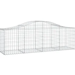 Clearance FinePRICE Kaareva kivikori 200x50x40/60 cm galvanoitua rautaa