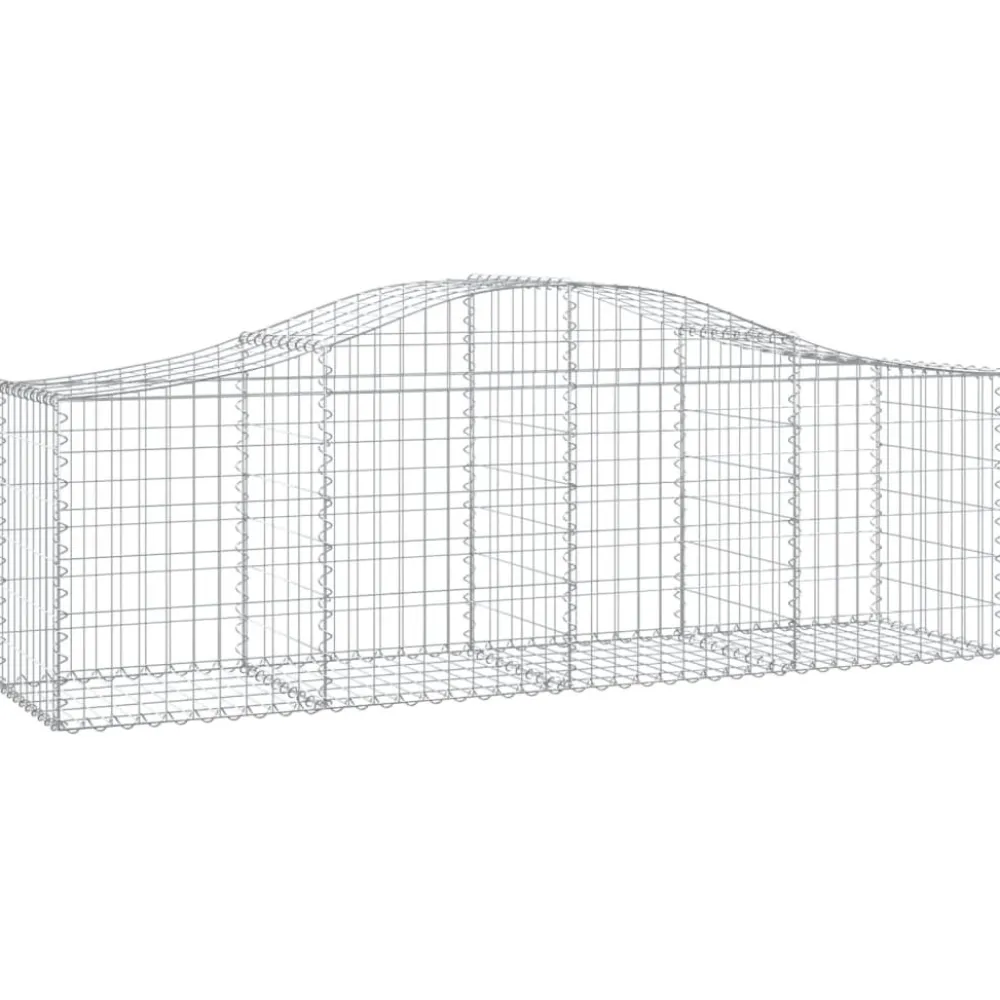 Clearance FinePRICE Kaareva kivikori 200x50x40/60 cm galvanoitua rautaa