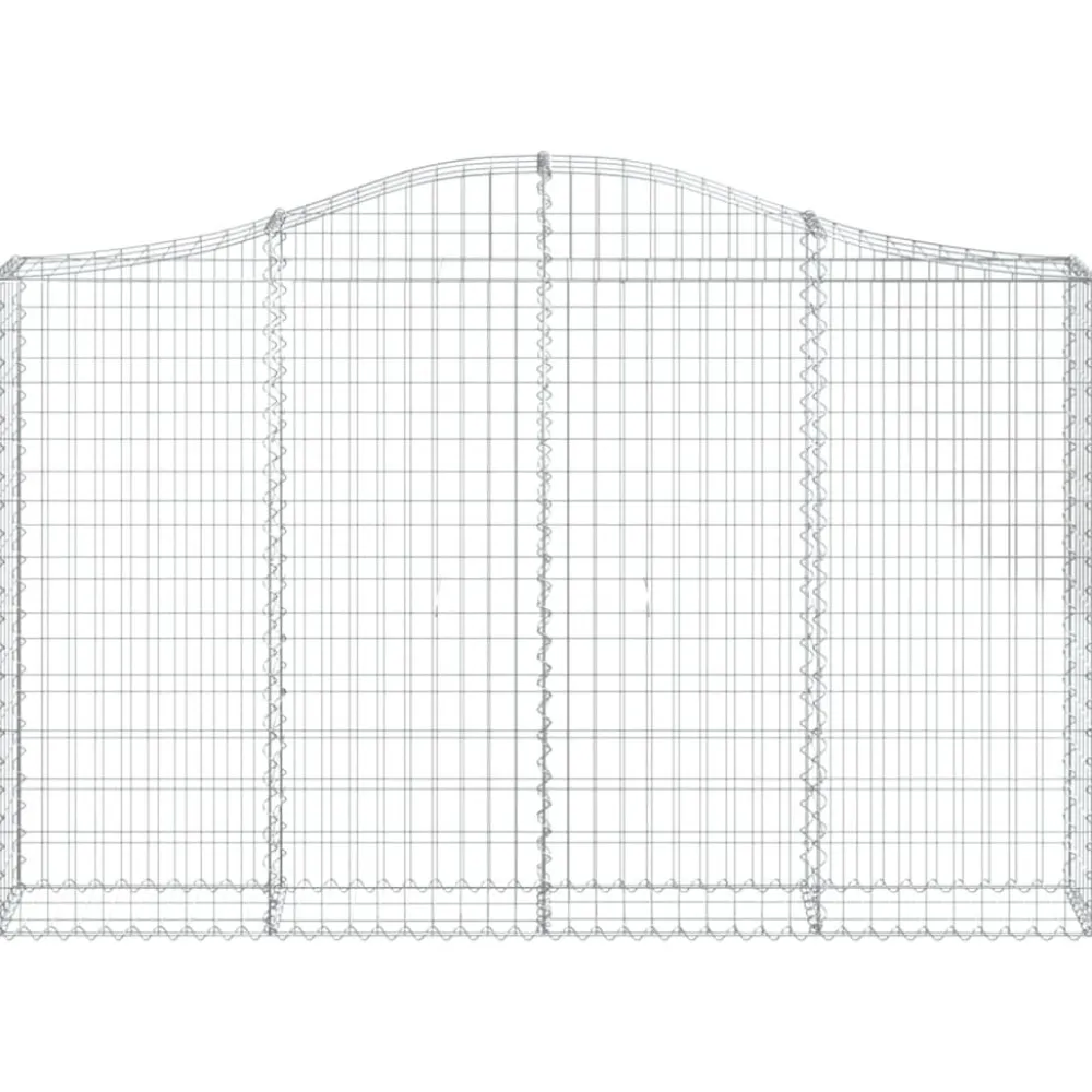Clearance FinePRICE Kaareva kivikori 200x50x40/60 cm galvanoitua rautaa