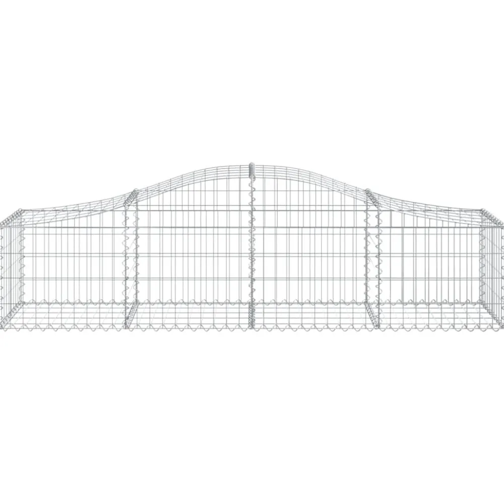 Clearance FinePRICE Kaareva kivikori 200x50x40/60 cm galvanoitua rautaa