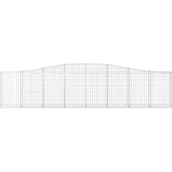 Clearance FinePRICE Kaareva kivikori 200x50x40/60 cm galvanoitua rautaa
