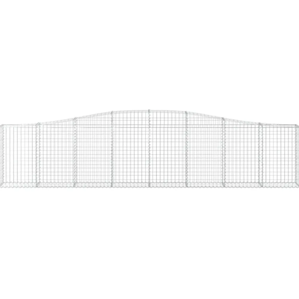 Clearance FinePRICE Kaareva kivikori 200x50x40/60 cm galvanoitua rautaa