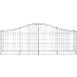 Clearance FinePRICE Kaareva kivikori 200x50x40/60 cm galvanoitua rautaa