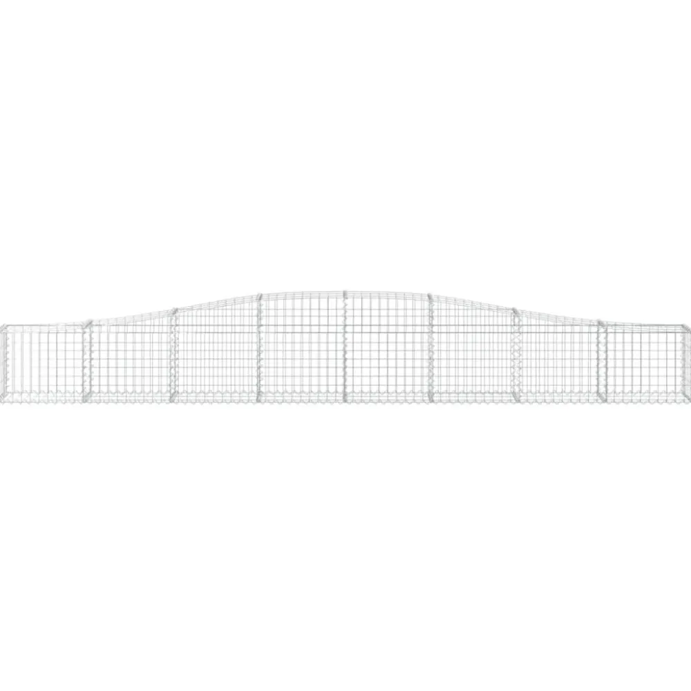 Clearance FinePRICE Kaareva kivikori 200x50x40/60 cm galvanoitua rautaa