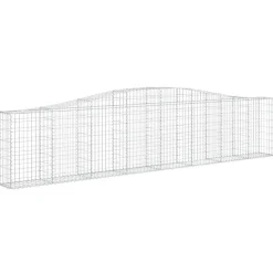 Clearance FinePRICE Kaareva kivikori 200x50x40/60 cm galvanoitua rautaa