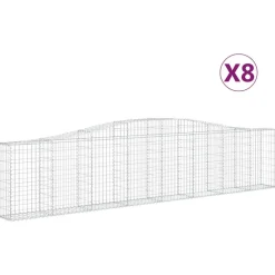 Clearance FinePRICE Kaareva kivikori 200x50x40/60 cm galvanoitua rautaa
