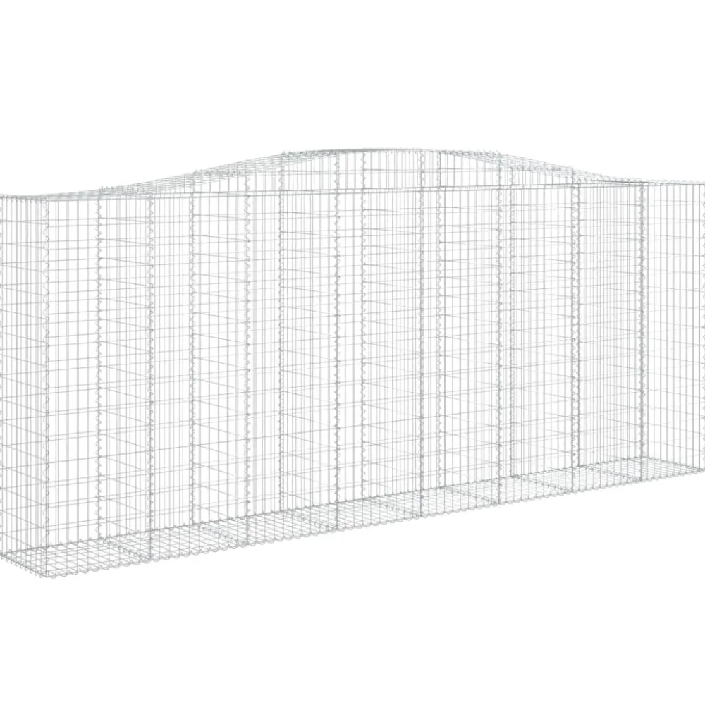 Clearance FinePRICE Kaareva kivikori 200x50x40/60 cm galvanoitua rautaa