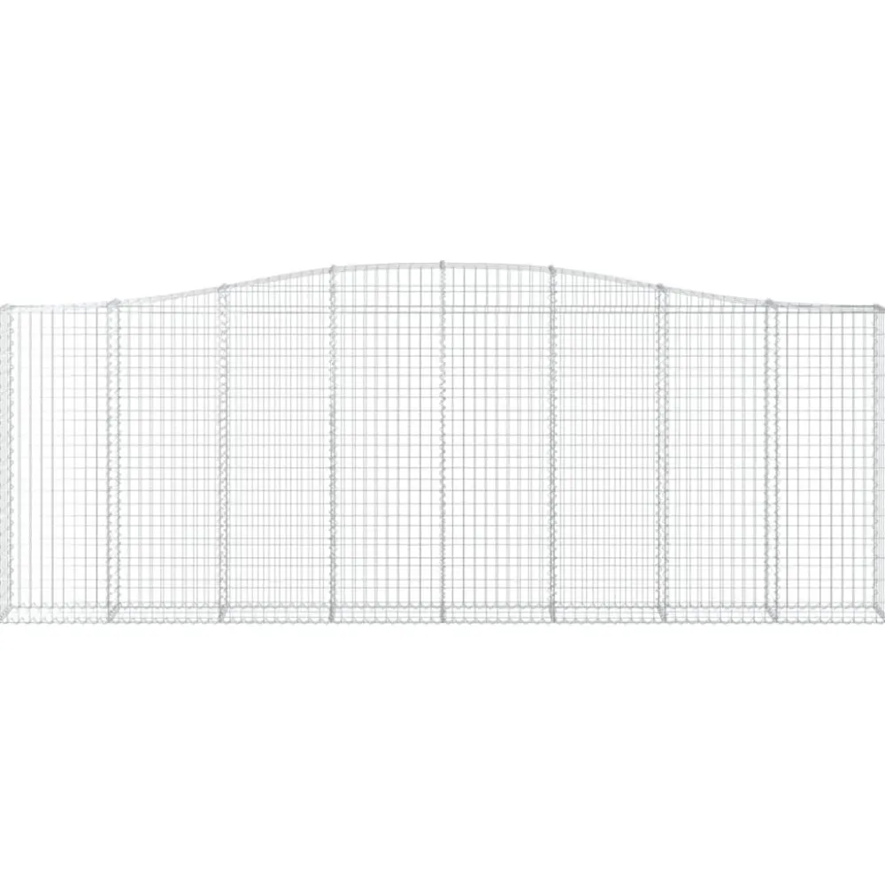 Clearance FinePRICE Kaareva kivikori 200x50x40/60 cm galvanoitua rautaa