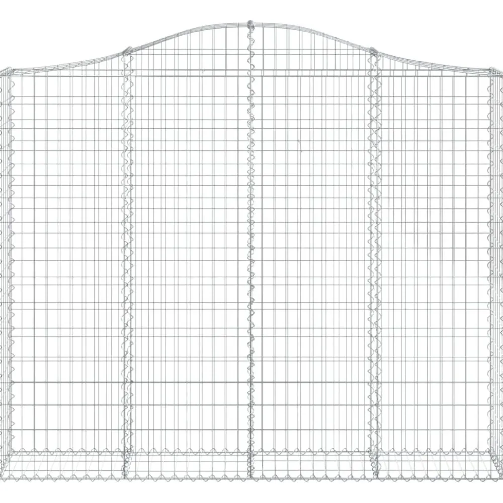 Clearance FinePRICE Kaareva kivikori 200x50x40/60 cm galvanoitua rautaa