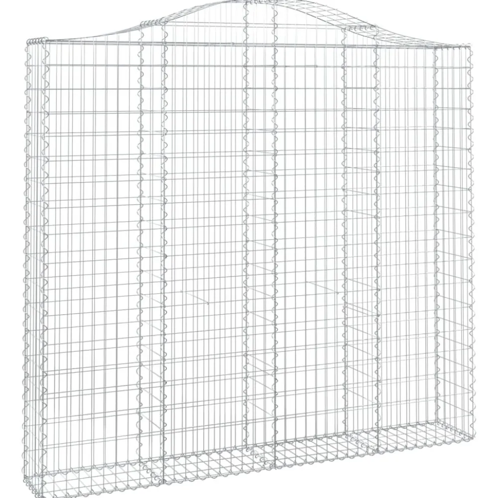 Clearance FinePRICE Kaareva kivikori 200x50x40/60 cm galvanoitua rautaa