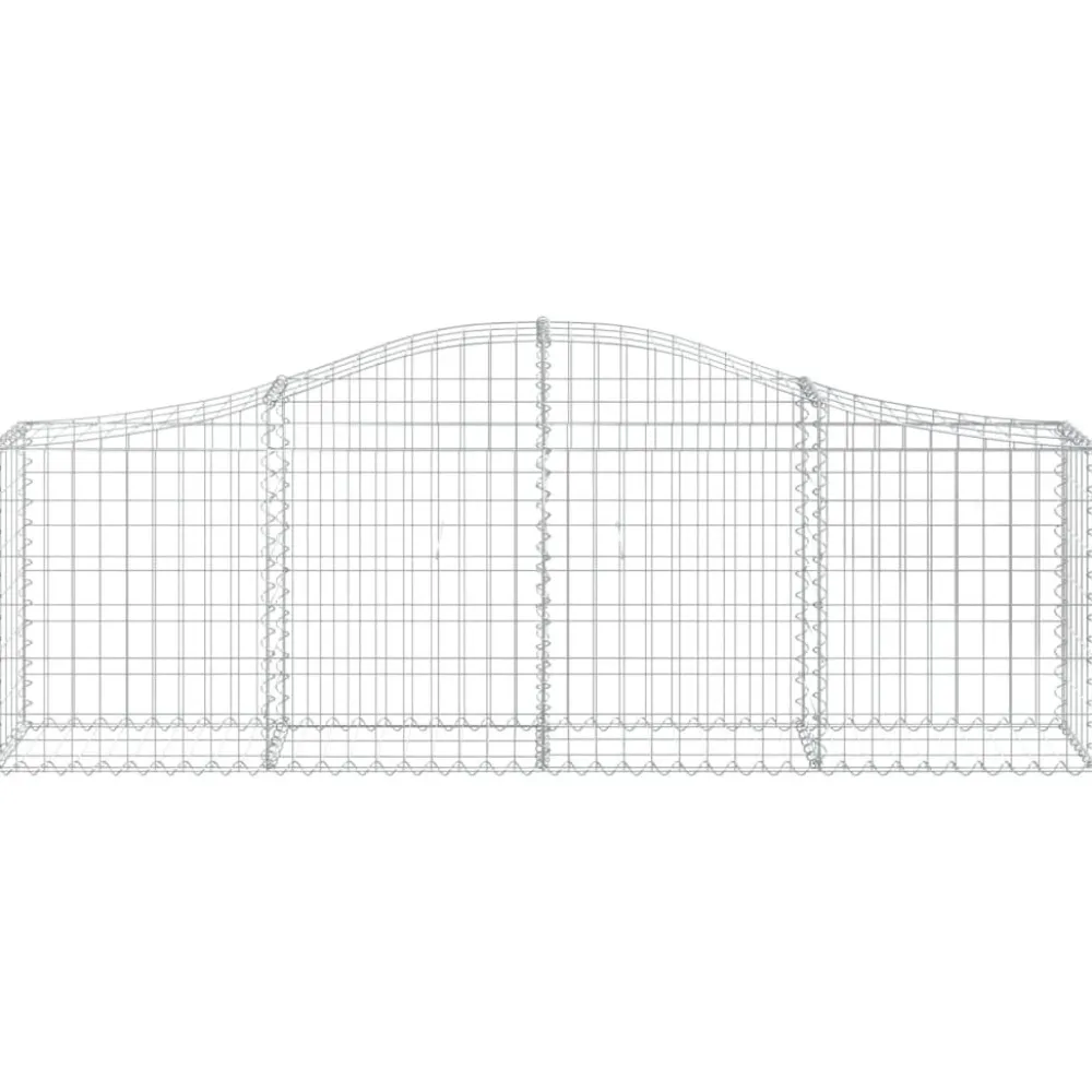 Clearance FinePRICE Kaareva kivikori 200x50x40/60 cm galvanoitua rautaa