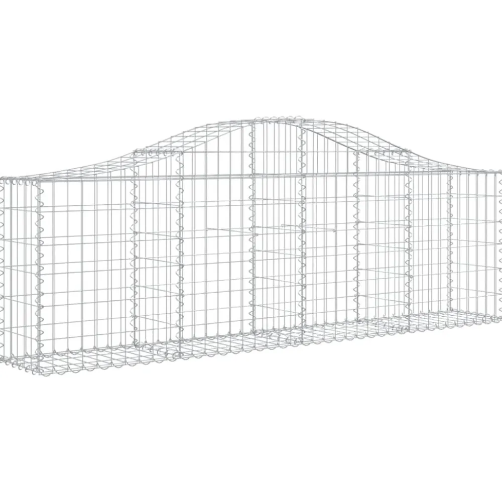 Clearance FinePRICE Kaareva kivikori 200x50x40/60 cm galvanoitua rautaa