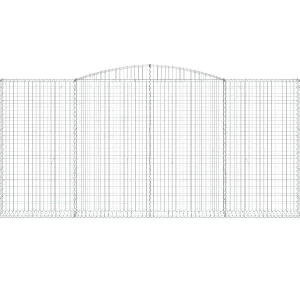 Best FinePRICE Kaareva kivikori 200x30x140/160 cm galvanoitu rauta (53487)