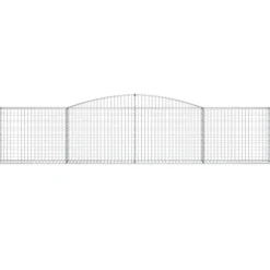 Best FinePRICE Kaareva kivikori 200x30x140/160 cm galvanoitu rauta (53487)