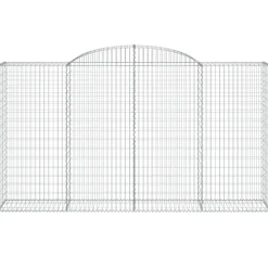 Best FinePRICE Kaareva kivikori 200x30x140/160 cm galvanoitu rauta (53487)