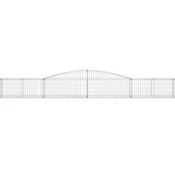 Best FinePRICE Kaareva kivikori 200x30x140/160 cm galvanoitu rauta (53487)