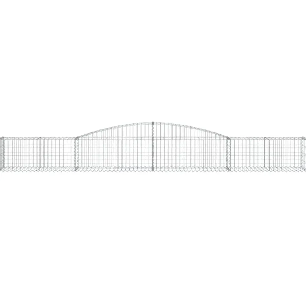 Best FinePRICE Kaareva kivikori 200x30x140/160 cm galvanoitu rauta (53487)
