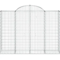 Best FinePRICE Kaareva kivikori 200x30x140/160 cm galvanoitu rauta (53487)