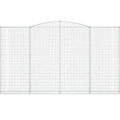 Best FinePRICE Kaareva kivikori 200x30x140/160 cm galvanoitu rauta (53487)