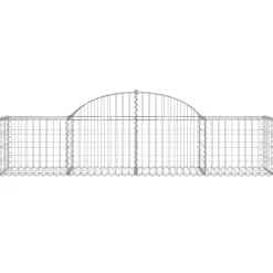 Best FinePRICE Kaareva kivikori 200x30x140/160 cm galvanoitu rauta (53487)