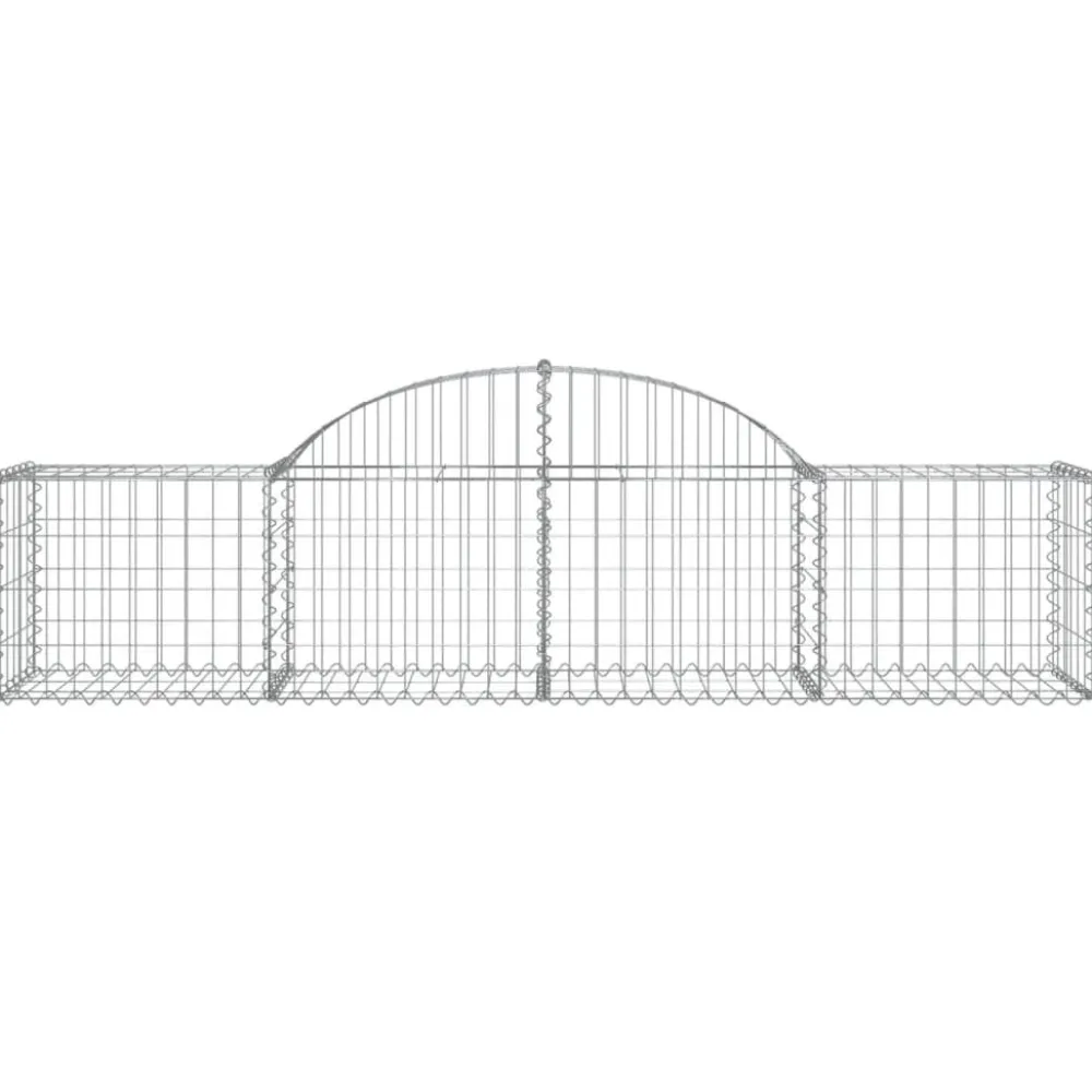 Best FinePRICE Kaareva kivikori 200x30x140/160 cm galvanoitu rauta (53487)
