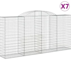 Best FinePRICE Kaareva kivikori 200x30x140/160 cm galvanoitu rauta (53487)