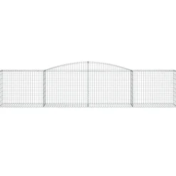 Best FinePRICE Kaareva kivikori 200x30x140/160 cm galvanoitu rauta (53487)