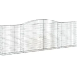 Best FinePRICE Kaareva kivikori 200x30x140/160 cm galvanoitu rauta (53487)