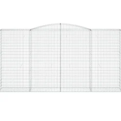 Best FinePRICE Kaareva kivikori 200x30x140/160 cm galvanoitu rauta (53487)