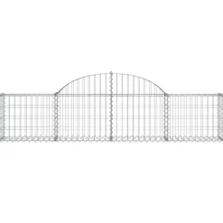 Best FinePRICE Kaareva kivikori 200x30x140/160 cm galvanoitu rauta (53487)