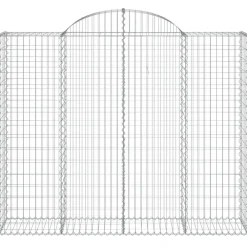 Best FinePRICE Kaareva kivikori 200x30x140/160 cm galvanoitu rauta (53487)
