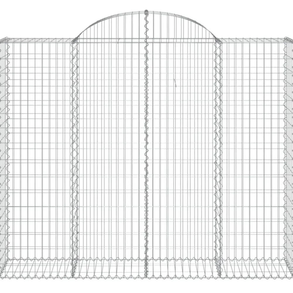 Best FinePRICE Kaareva kivikori 200x30x140/160 cm galvanoitu rauta (53487)